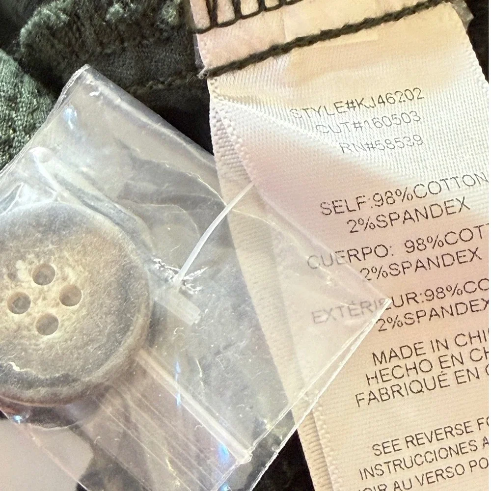 🆕 KUT FROM THE KLOTH Kyra Deep Olive Green Corduroy Utility Jacket NWOT Small - Picture 7 of 8